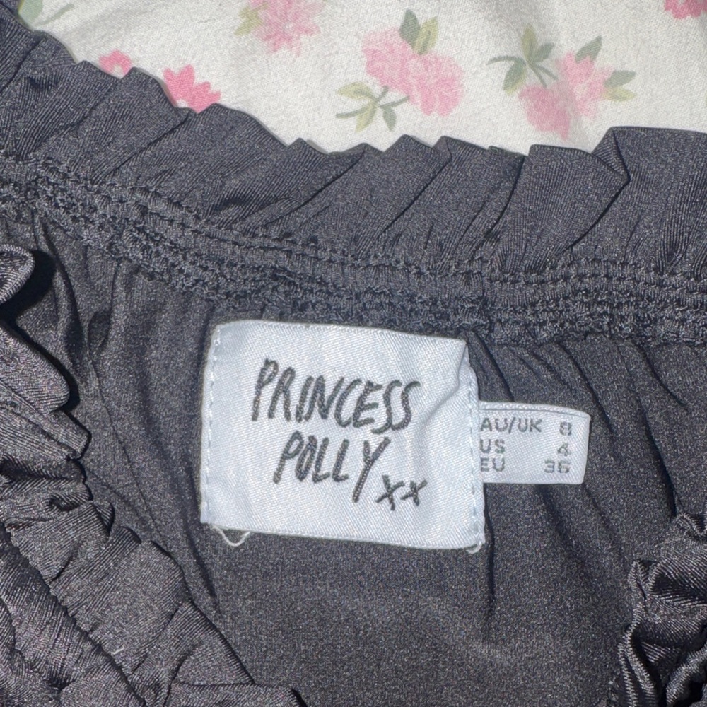 Black BodySuit- Smocked Off-Shoulder Style - Picture 3 of 4